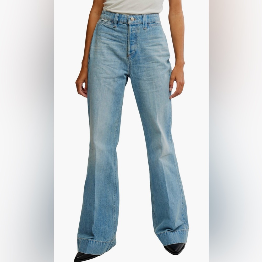 Free people Women's Light Blue Flared Jeans